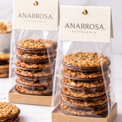 Florentinas de Almendra con Chocolate Semi Amargo