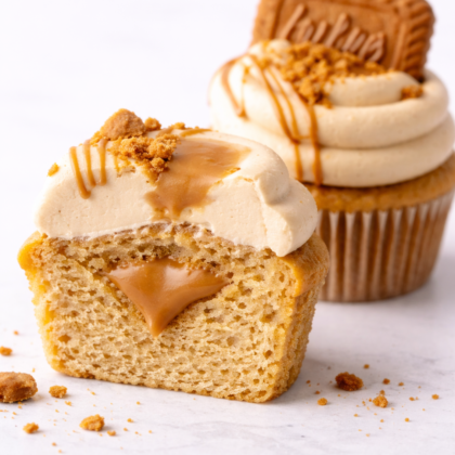 Cupcake sabor Biscoff Lotus